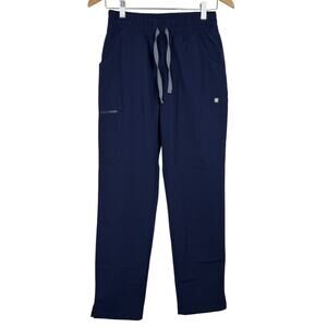 FIGS Navy Yola High Waist Skinny Scrub Pants (11 Pockets / Yoga Waistband) -XS/P